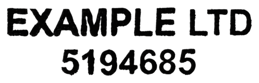Stamp example in original ink; identical stroke shapes to the other colors in this row