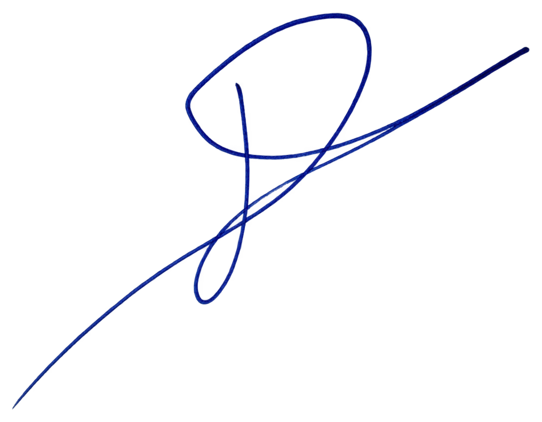 Separated signature: signature over the EXAMPLE LTD company stamp
